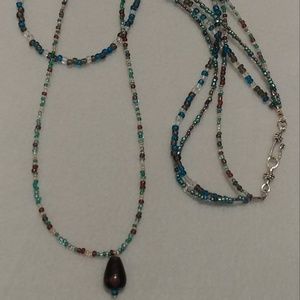 Three in one beaded necklace